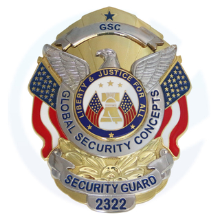 Pegawai Detektif Logam Peribadi Kustom Sheriff Security Polis Tentera Lencana Magnet Enamel Enamel Chaplain Keselamatan Awam Pin Pin Badge