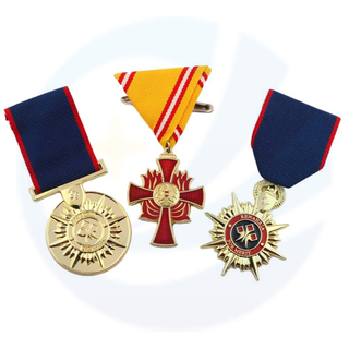 Custom Souvenir Emas Sliver Gangsa Medali Pingat Pingat Medali, Medal of Honor Warfigh