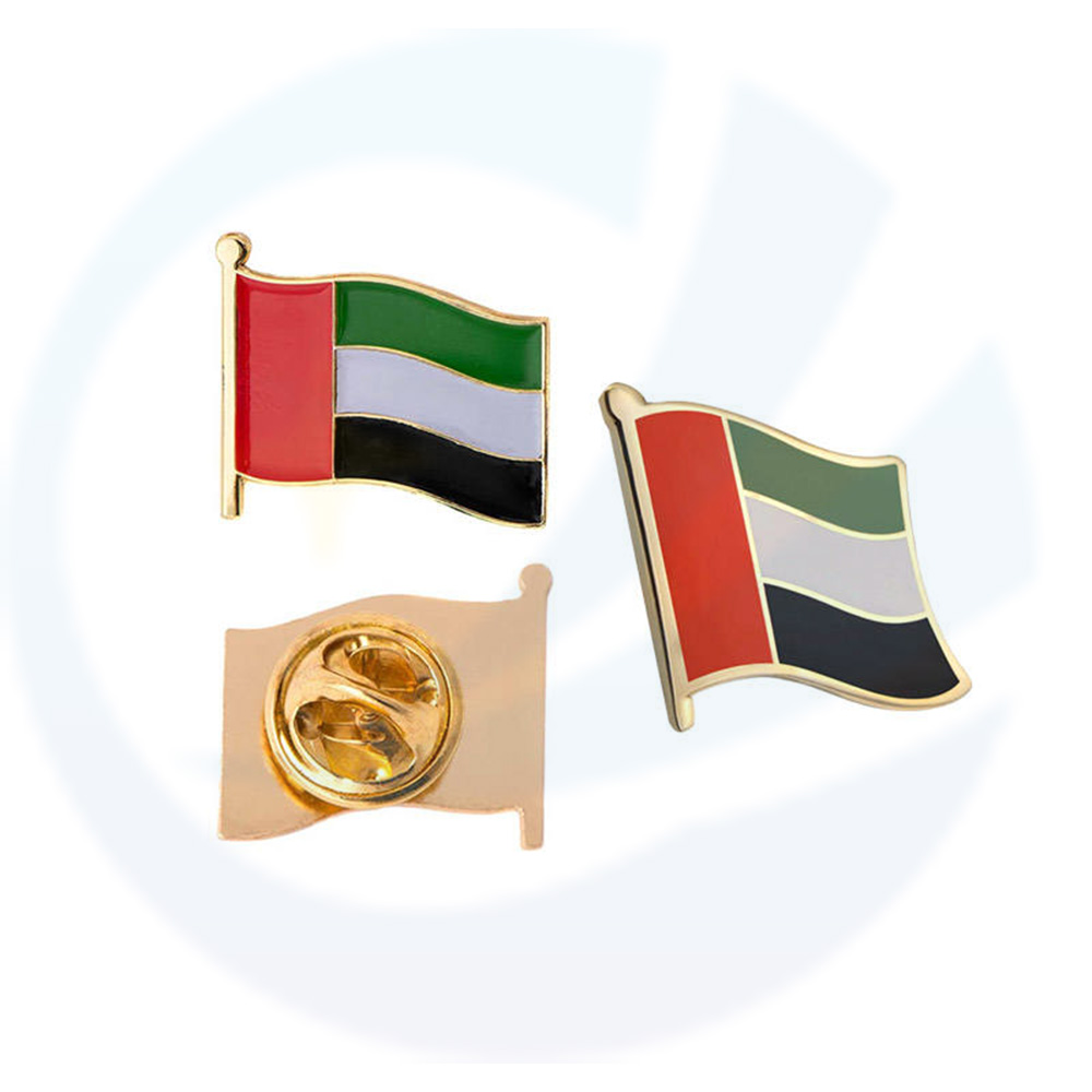 Lencana pin logam bendera UAE yang berkualiti tinggi berkualiti tinggi