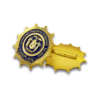 Logam Seni Kraf Zink Alloy 3D Gold Badge Aktiviti Promosi Hadiah Lapel Pin