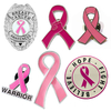 Logo tersuai merah jambu reben payap kesedaran kanser payudara